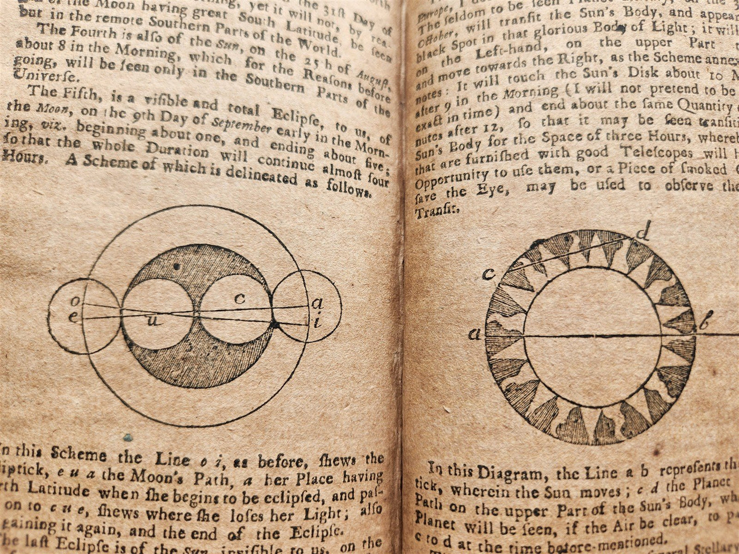 1730-38 ALMANACK BRITISH TELESCOPE Ephemeris antique ASTROLOGY ASTRONOMY English