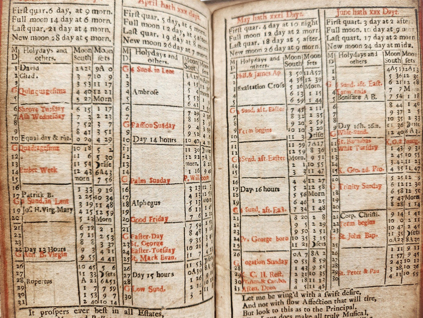 1730-38 ALMANACK BRITISH TELESCOPE Ephemeris antique ASTROLOGY ASTRONOMY English