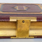 1870s PHOTO ALBUM w/ BRASS CLASP antique DECORATIVE LEAVES w/ FLOWER DESIGN