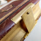 1870s PHOTO ALBUM w/ BRASS CLASP antique DECORATIVE LEAVES w/ FLOWER DESIGN