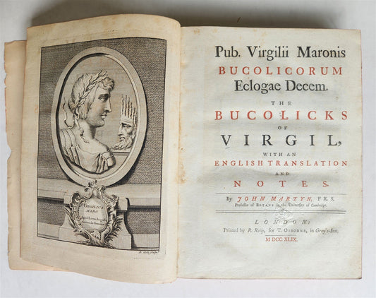 1749 Virgilius Maro BUCOLICKS of VIRGIL antique English translation ILLUSTRATED