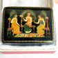 RUSSIAN PALEKH SCHOOL 1984 HAND PAINTED LACQUER BOX THREE GIRLS vintage SIGNED