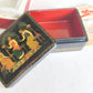RUSSIAN PALEKH SCHOOL 1984 HAND PAINTED LACQUER BOX THREE GIRLS vintage SIGNED