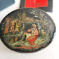 RUSSIAN PALEKH SCHOOL 1986 ALL SIDES PAINTED LACQUER BOX EMELYA & MAGIC FISH