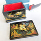RUSSIAN PALEKH SCHOOL 1986 FIVE SIDES PAINTED LACQUER BOX RUSLAN & LUDMILA