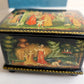 RUSSIAN PALEKH SCHOOL 1986 PAINTED on FIVE SIDES LACQUER BOX vintage ALENUSHKA