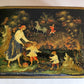 RUSSIAN PALEKH SCHOOL 1987 PAINTED SIGNED LACQUER BOX vintage AT THE SPRING