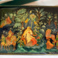 RUSSIAN PALEKH SCHOOL 1985 PAINTED SIGNED LACQUER BOX vintage GRANDFATHER FROST