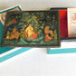 RUSSIAN PALEKH SCHOOL 1985 PAINTED SIGNED LACQUER BOX vintage GRANDFATHER FROST