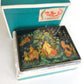 RUSSIAN PALEKH SCHOOL 1985 PAINTED SIGNED LACQUER BOX vintage GRANDFATHER FROST