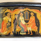 RUSSIAN PALEKH SCHOOL 1986 ALL SIDES PAINTED SIGNED LACQUER BOX vintage WEDDING