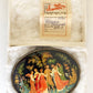 RUSSIAN PALEKH SCHOOL 1980s HANDPAINTED SIGNED LACQUER BOX vintage VILLAGE DANCE