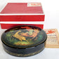 RUSSIAN PALEKH SCHOOL 1984 HAND PAINTED SIGNED LACQUER BOX vintage HINTING SCENE