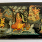 RUSSIAN PALEKH SCHOOL HANDPAINTED SIGNED LACQUER BOX vintage EMELYA & MAGIC FISH