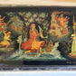 RUSSIAN PALEKH SCHOOL HANDPAINTED SIGNED LACQUER BOX vintage EMELYA & MAGIC FISH