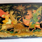 RUSSIAN PALEKH SCHOOL 1984 HAND PAINTED SIGNED LACQUER BOX vintage BOAR HUNTING