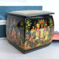 RUSSIAN PALEKH SCHOOL 5 SIDES PAINTED LACQUER BOX vintage SLEEPING PRINCESS