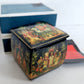 RUSSIAN PALEKH SCHOOL 5 SIDES PAINTED LACQUER BOX vintage SLEEPING PRINCESS