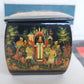 RUSSIAN PALEKH SCHOOL 5 SIDES PAINTED LACQUER BOX vintage SLEEPING PRINCESS