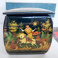 RUSSIAN PALEKH SCHOOL 5 SIDES PAINTED LACQUER BOX vintage SLEEPING PRINCESS