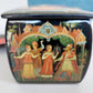 RUSSIAN PALEKH SCHOOL all sides PAINTED LACQUER BOX vintage FINIST BRIGHT FALCON