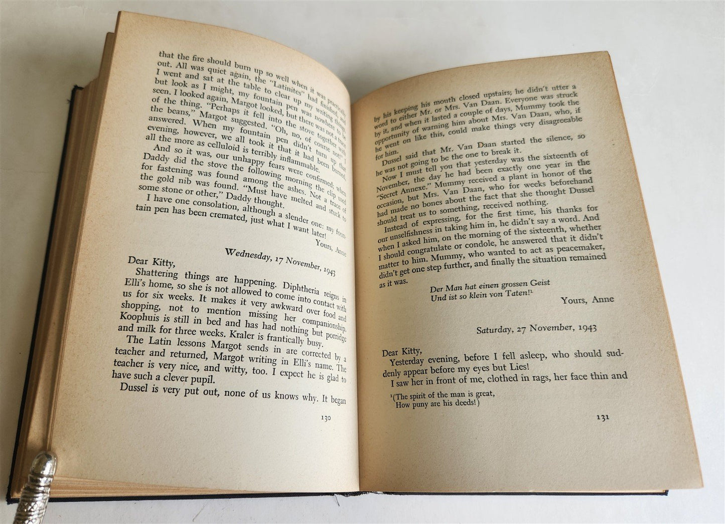 1952 DIARY of a YOUNG GIRL by ANNE FRANK antique 1st AMERICAN EDITION Judaica