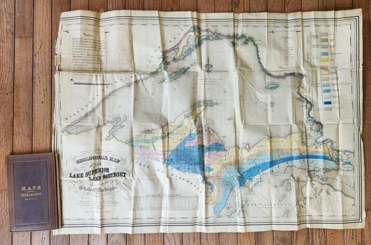 1851 MICHIGAN 3 MAPS antique AMERICANA