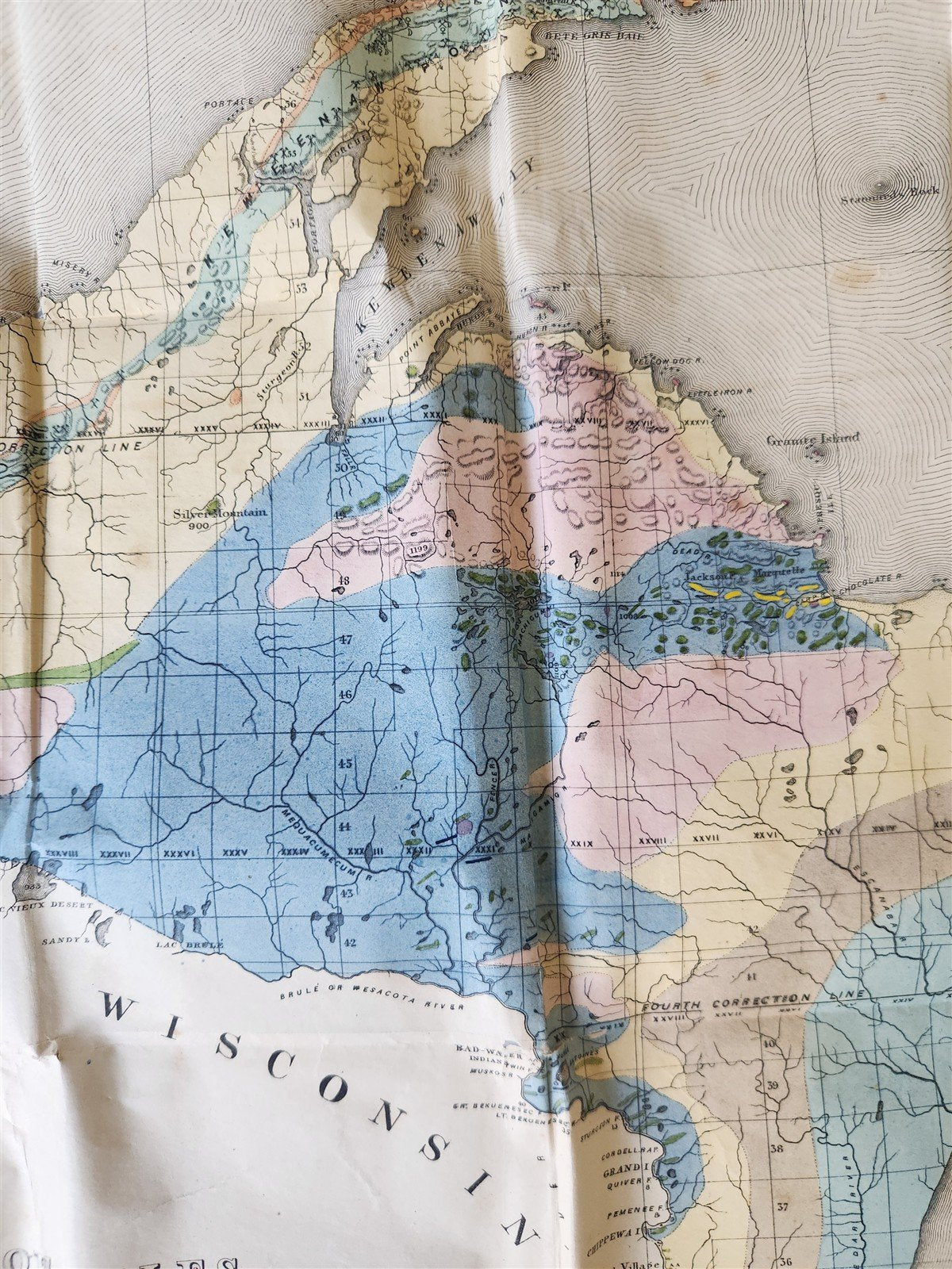 1851 MICHIGAN 3 MAPS antique AMERICANA