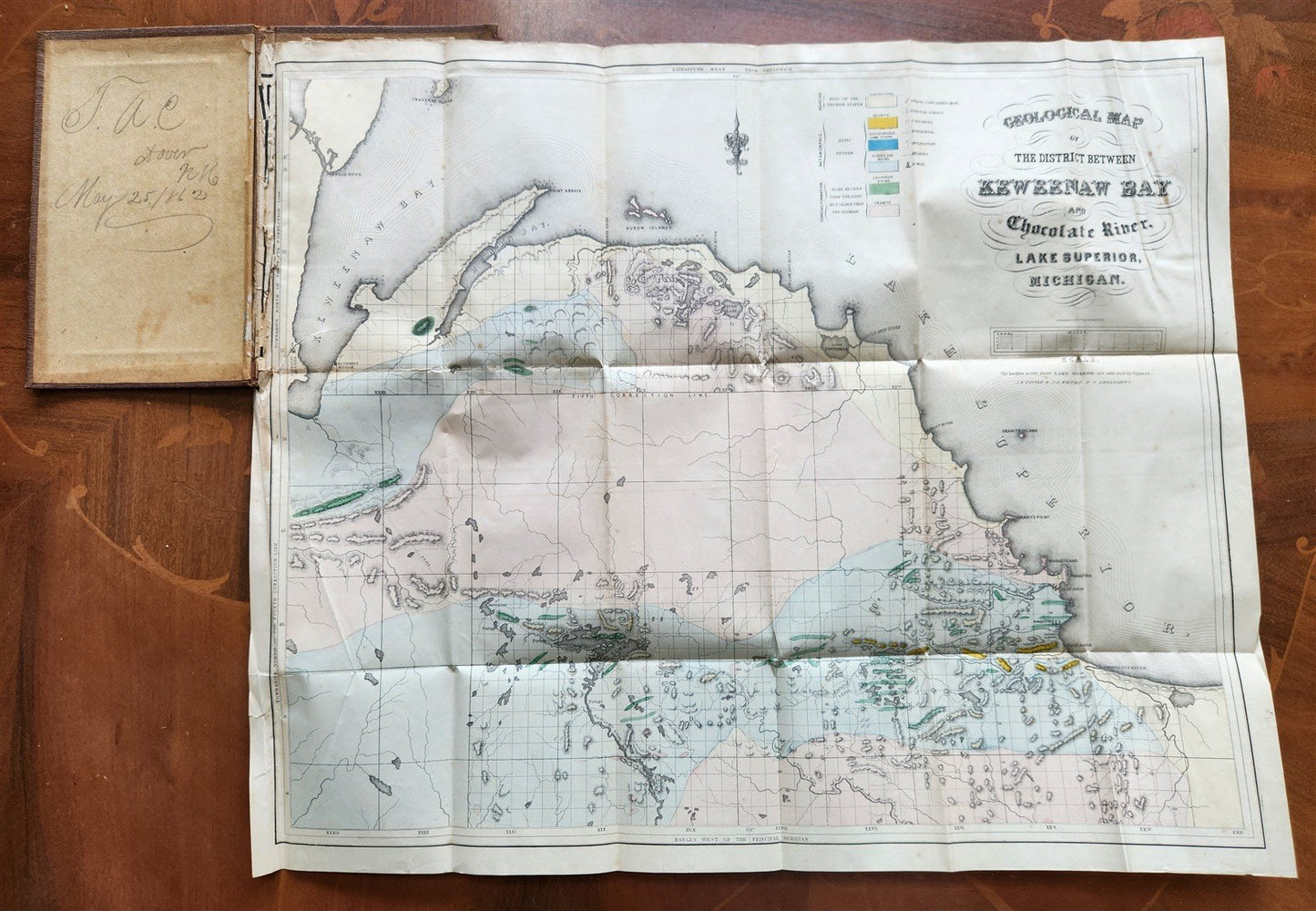 1851 MICHIGAN 3 MAPS antique AMERICANA