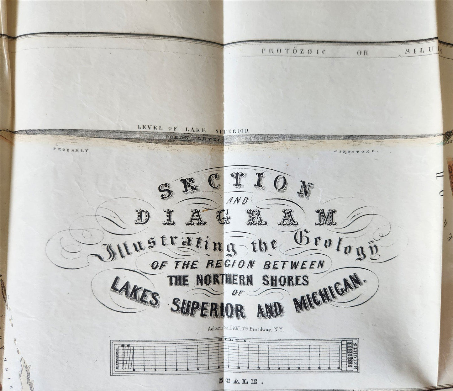 1851 MICHIGAN 3 MAPS antique AMERICANA
