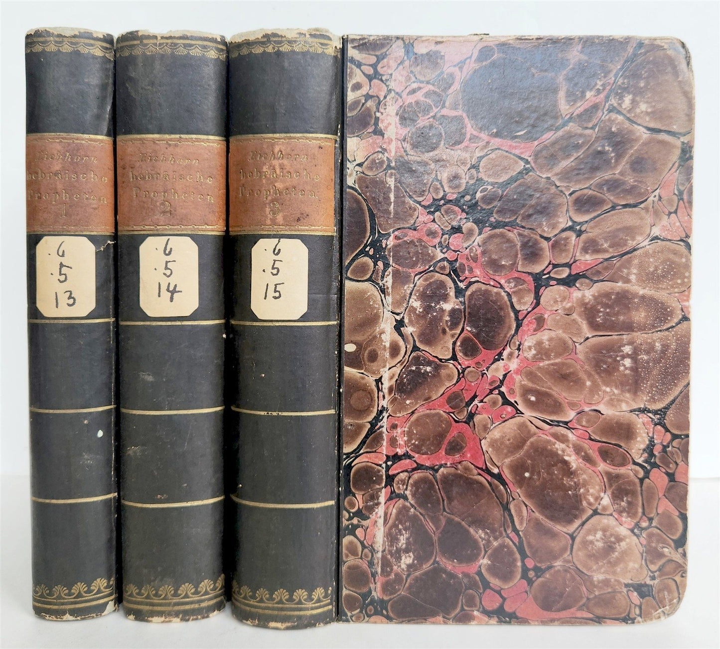 1819 HEBREW PROPHETS antique 3 VOLUMES in GERMAN by Johann Eichhorn