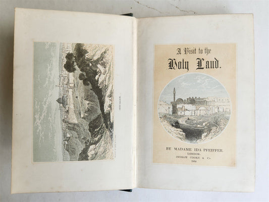 1853 VISIT to HOLY LAND EGYPT & ITALY by IDA PFEIFFER antique ILLUSTRATED