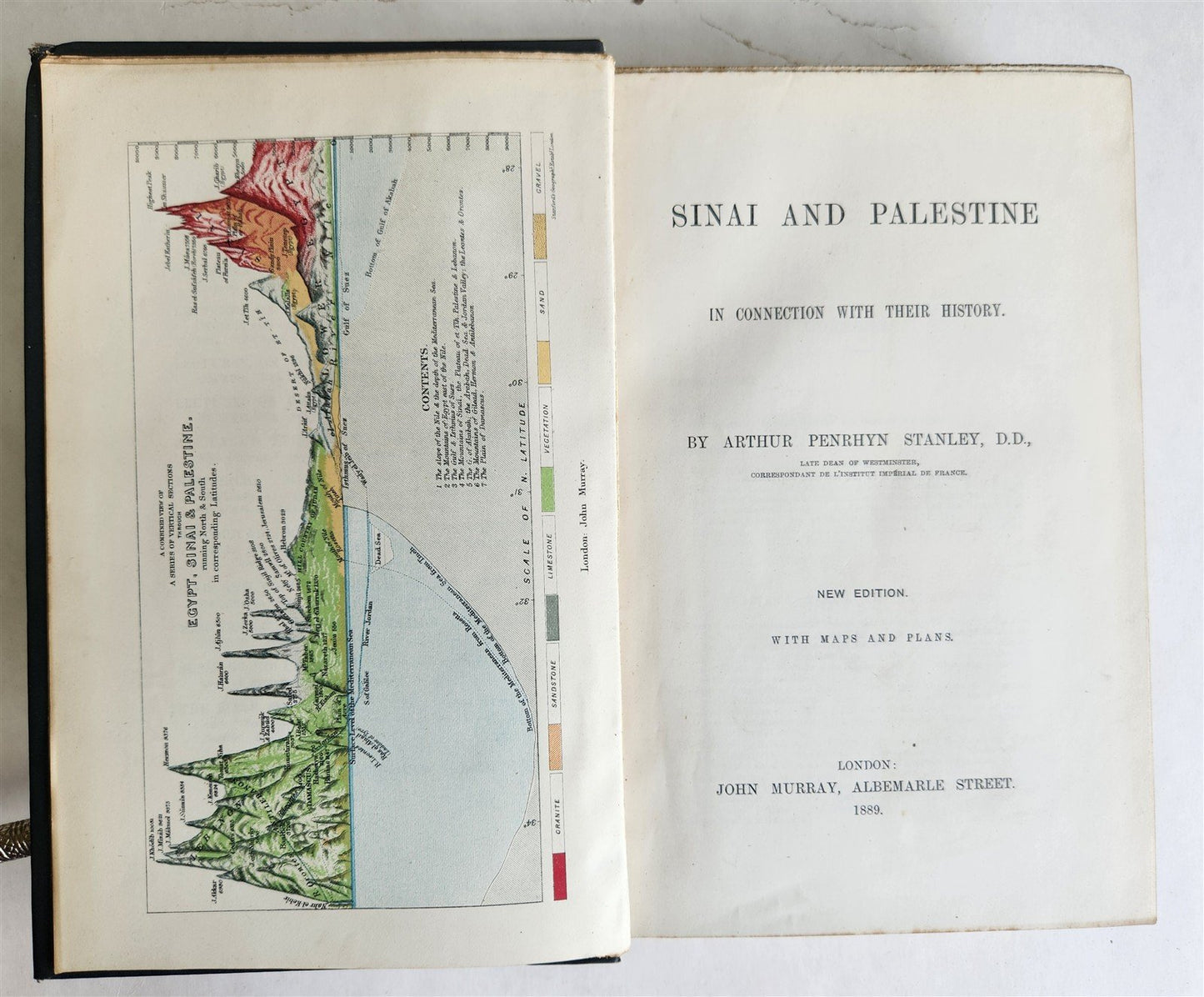 1889 SINAI and PALESTINE by Arthur Penrhyn Stanley antique ILLUSTRATED English