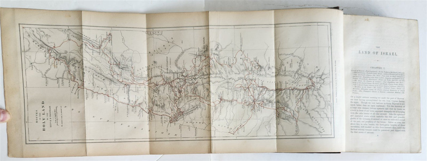 1865 LAND of ISRAEL journal of travels in PALESTINE antique ILLUSTRATED English