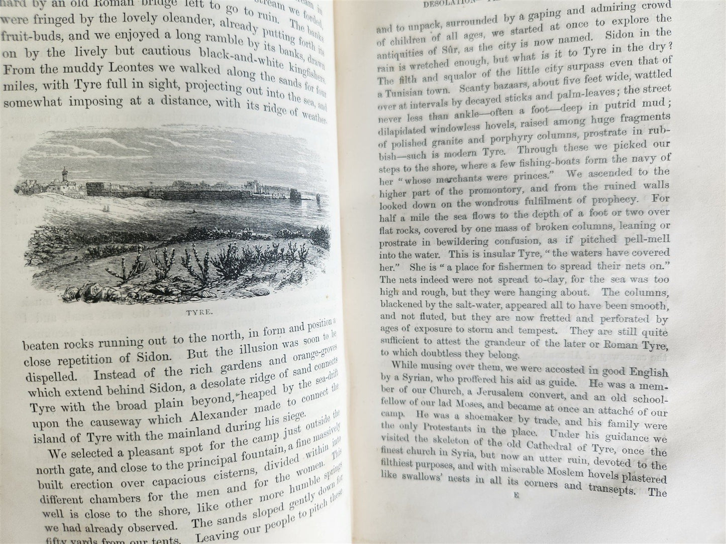 1865 LAND of ISRAEL journal of travels in PALESTINE antique ILLUSTRATED English