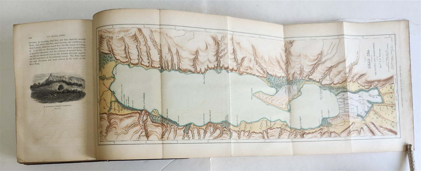 1865 LAND of ISRAEL journal of travels in PALESTINE antique ILLUSTRATED English