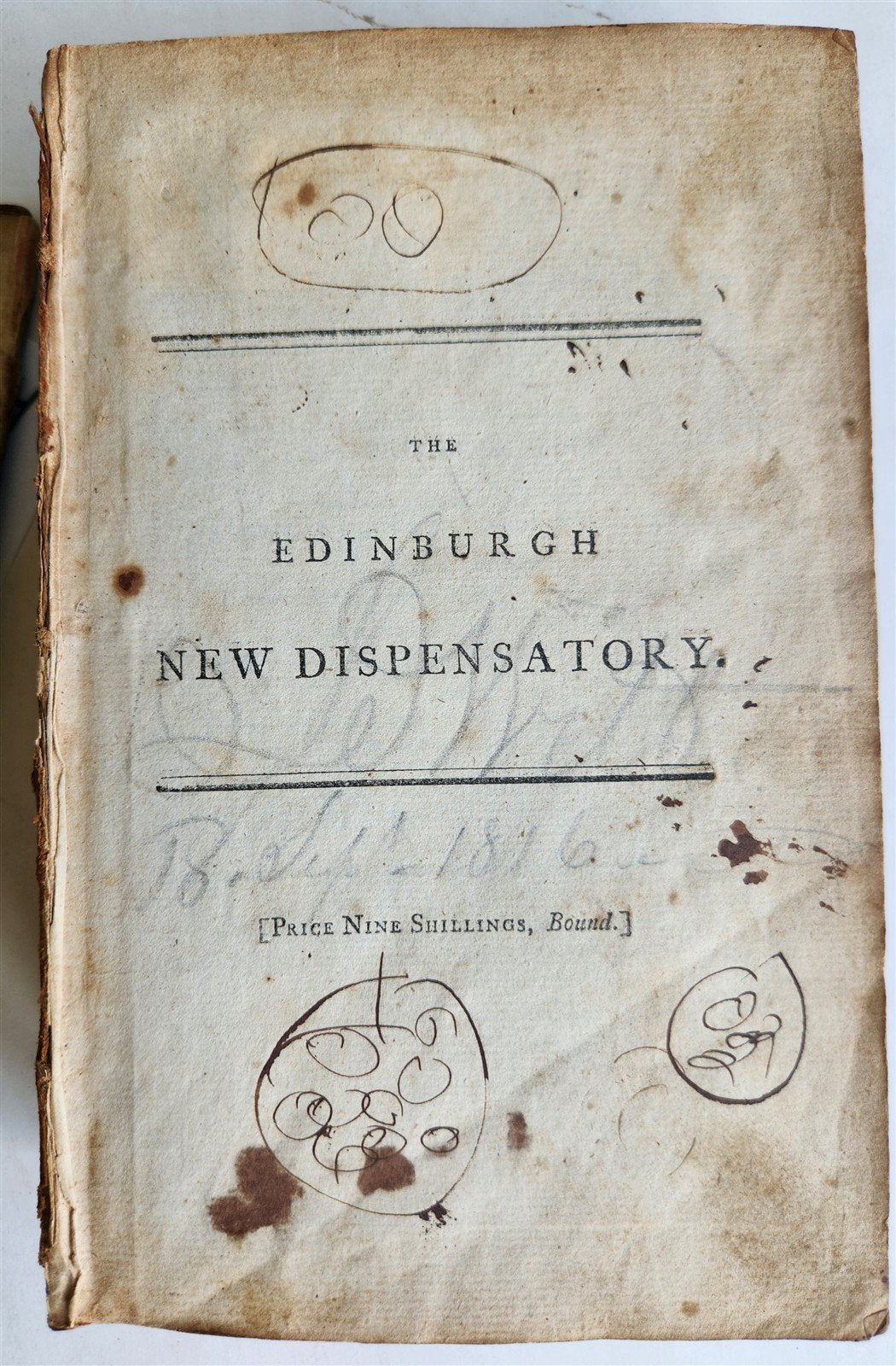 1797 PHARMACOPAIA in ENGLISH antique THE EDINBURGH NEW DISPENSATORY Scotland