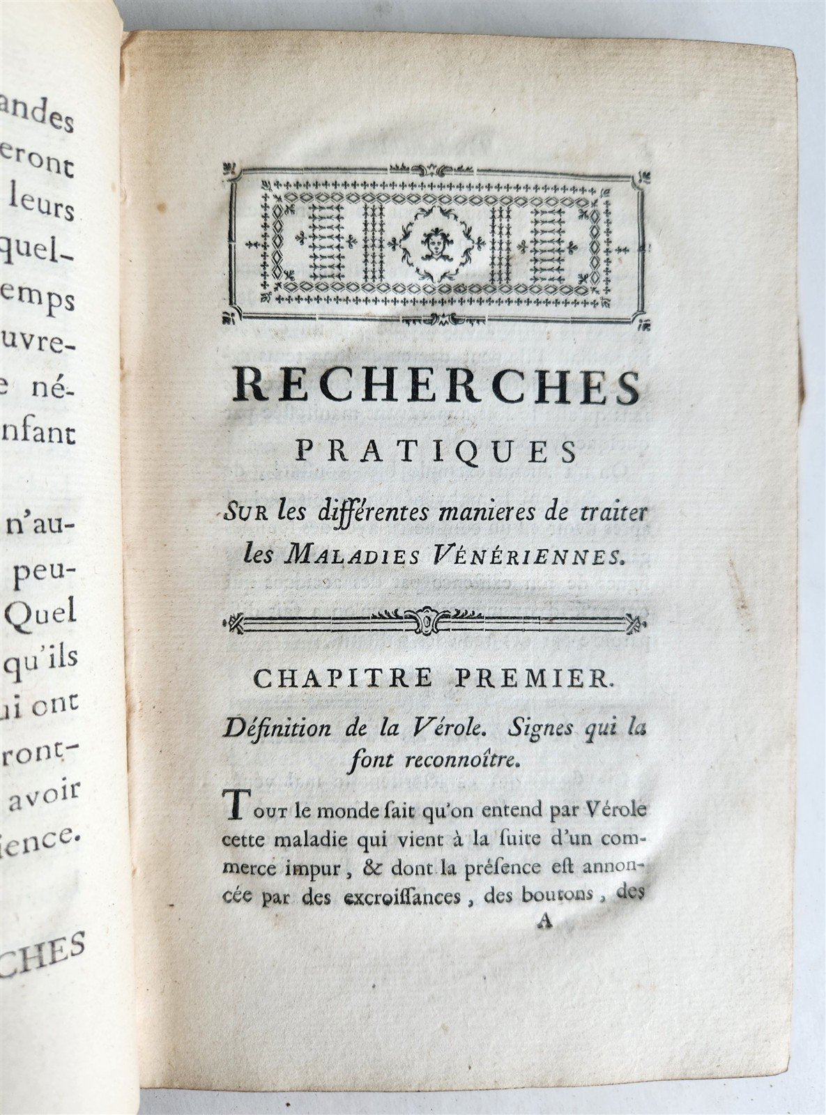 1770 MEDICAL TREATISE on VENEREAL DISEASES antique in FRENCH