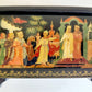 RUSSIAN PALEKH SCHOOL 1990 all sides PAINTED LACQUER BOX vintage HIGH QUALITY