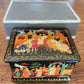 RUSSIAN PALEKH SCHOOL 1990 all sides PAINTED LACQUER BOX vintage HIGH QUALITY