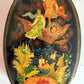 RUSSIAN PALEKH SCHOOL 1984 HAND PAINTED AMAZING LACQUER BOX vintage MAGIC CARPET