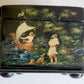 RUSSIAN PALEKH SCHOOL 1986 5 SIDES PAINTED LACQUER BOX vintage by V. BUTORINA