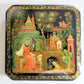 RUSSIAN PALEKH SCHOOL 1984 5 SIDES PAINTED LACQUER BOX vintage DEAD PRINCESS