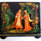 RUSSIAN PALEKH SCHOOL 1984 5 SIDES PAINTED LACQUER BOX vintage DEAD PRINCESS
