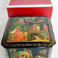 RUSSIAN PALEKH SCHOOL 1984 5 SIDES PAINTED LACQUER BOX vintage DEAD PRINCESS