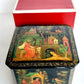 RUSSIAN PALEKH SCHOOL 1984 5 SIDES PAINTED LACQUER BOX vintage DEAD PRINCESS
