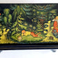 RUSSIAN PALEKH SCHOOL 1986 5 SIDES PAINTED LACQUER BOX vintage MUSEUM QUALITY