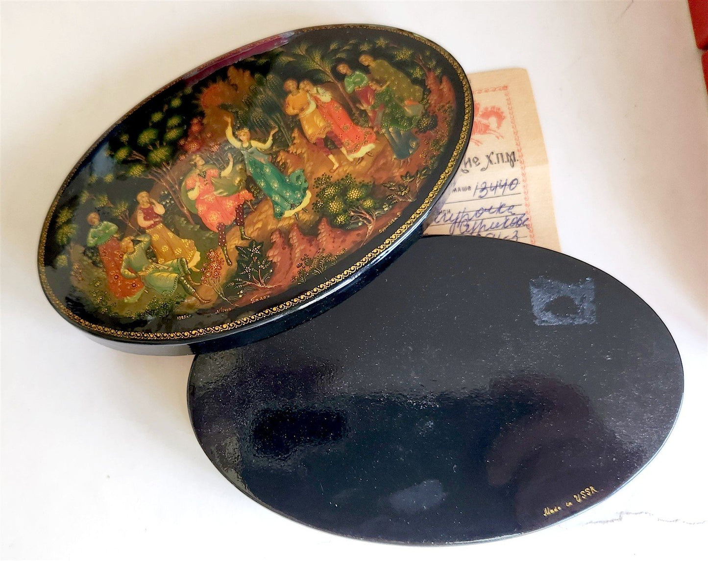 RUSSIAN PALEKH SCHOOL HAND PAINTED LACQUER BOX vintage MUSEUM QUALITY Snowmaiden