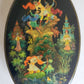 RUSSIAN PALEKH SCHOOL HANDPAINTED LACQUER BOX FROG PRINCESS vintage FINE QUALITY