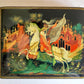 RUSSIAN PALEKH SCHOOL HANDPAINTED LACQUER BOX RUSLAN & LUDMILA vintage SIGNED